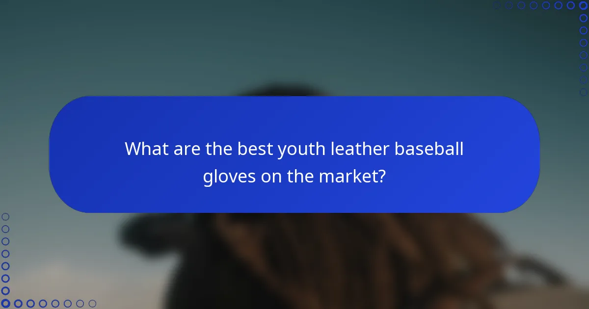 What are the best youth leather baseball gloves on the market?