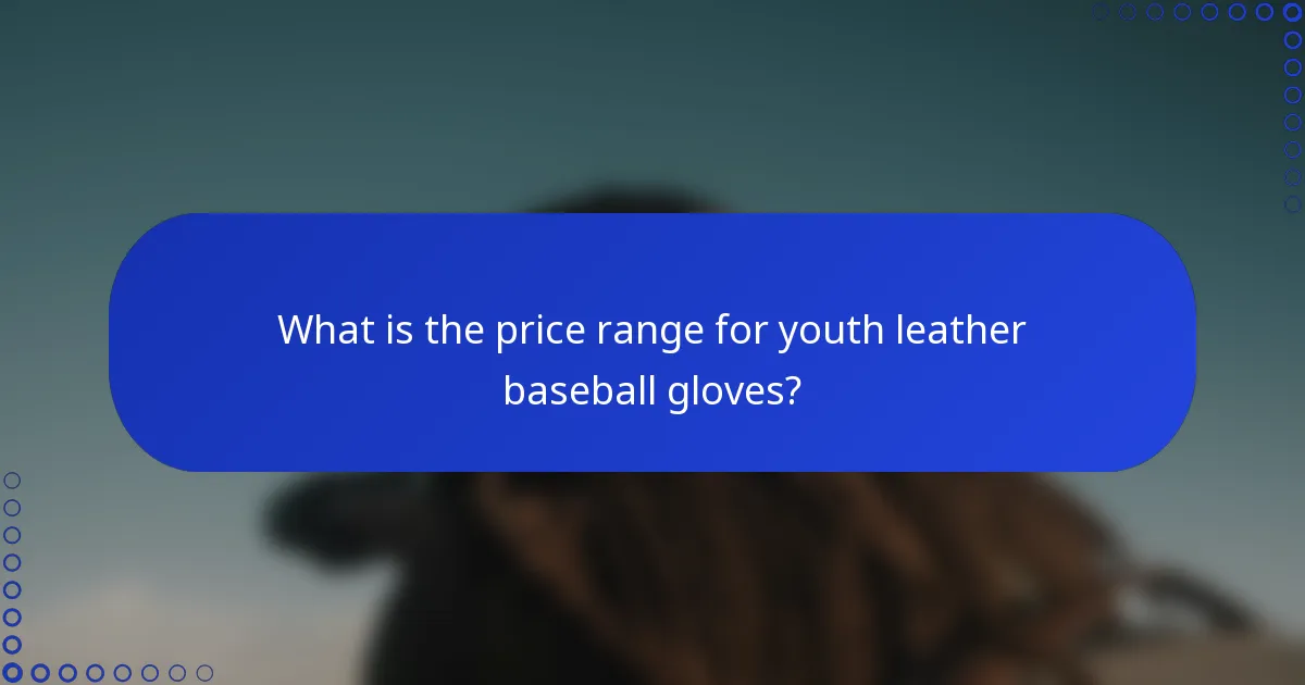 What is the price range for youth leather baseball gloves?